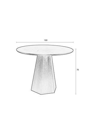 Ash Pedestal Round Table | Zuiver Pilar | Oroa.com