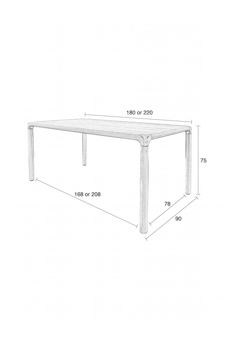 Lacquered Wood Dining Table (L) | Zuiver Storm | OROA.com