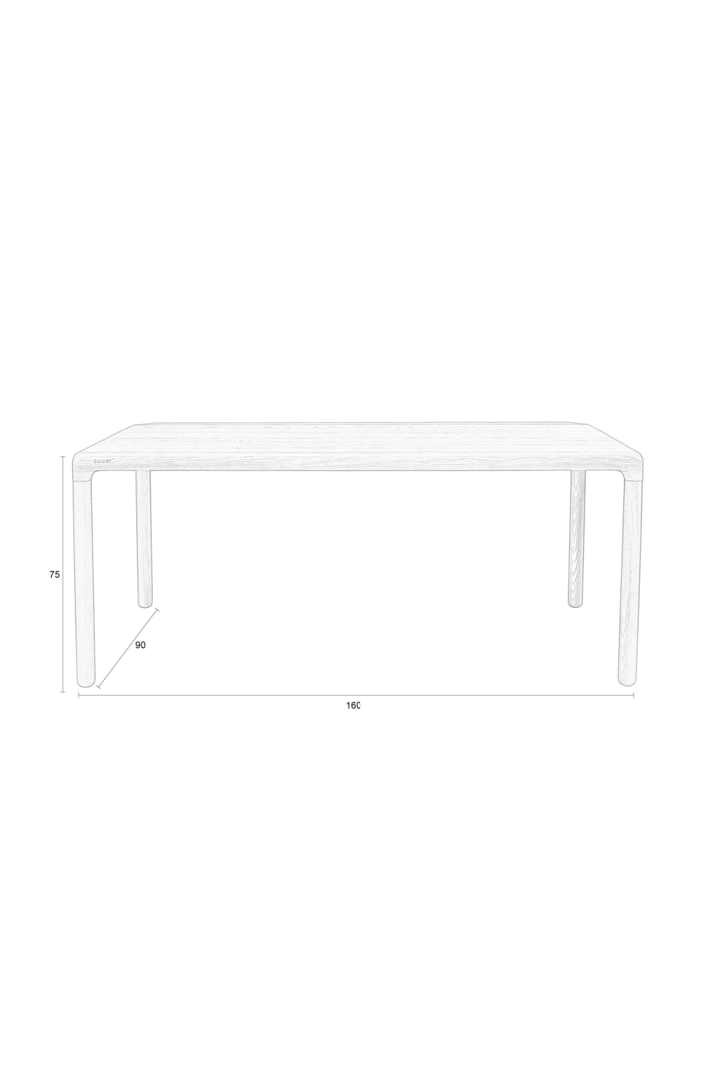 Ash Wood Dining Table | Zuiver Storm | OROA.com