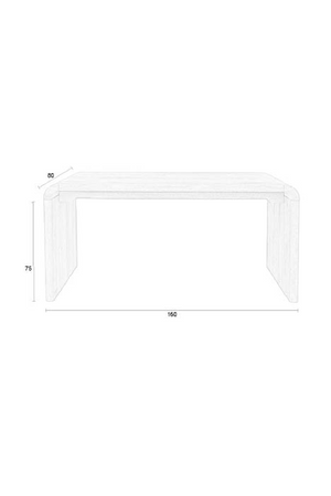 Oak Curved Dining Table | Zuiver Brave | OROA.com