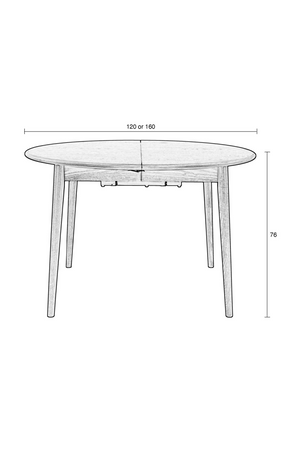 Scandinavian Extendable Dining Table | Zuiver Twist | OROA.com