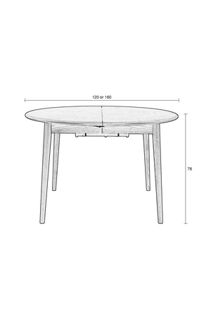 Scandinavian Extendable Dining Table | Zuiver Twist | OROA.com