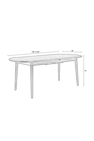 Wooden Extendable Dining Table | Zuiver Twist | OROA.com