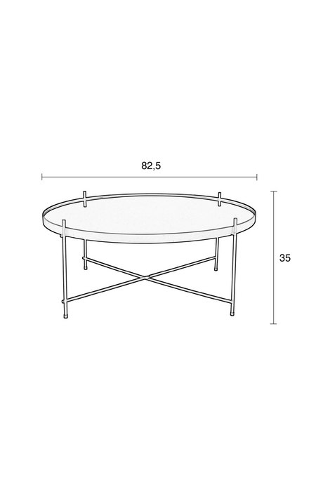 Round Framed Side Table (XXL) | Zuiver Cupid | OROA.com