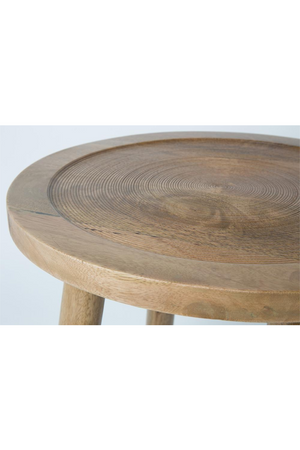 Carved Wooden Top End Table | Zuiver Dendron | Oroa.com