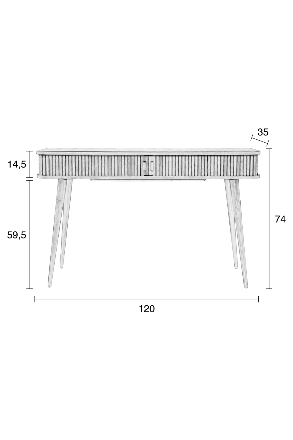 Ash Wood Console Table | Zuiver Barbier | Oroa.com