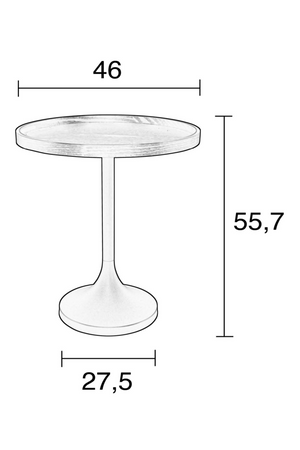 Black Trumpet Base End Table | Zuiver Jason | OROA.com