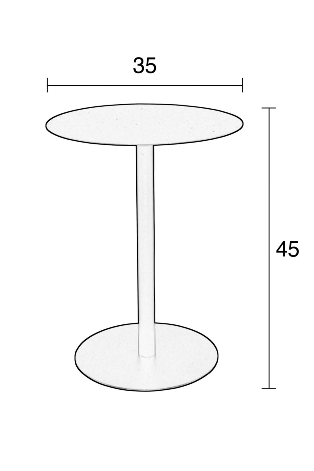 Black Round Side Table | Zuiver Snow | Oroa.com