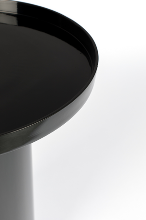 Black Pedestal Side Table | Zuiver Shiny Bomb | OROA.com