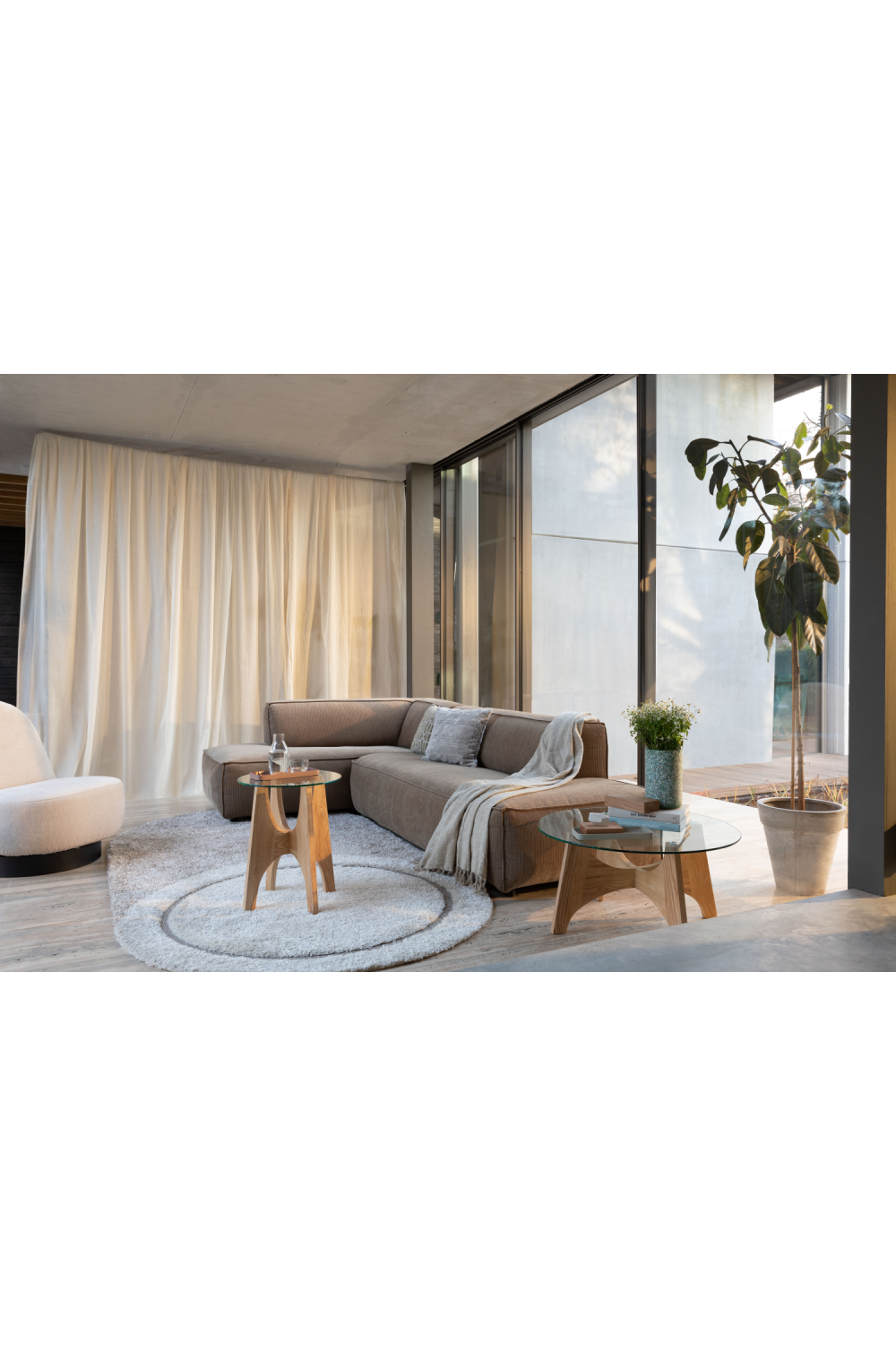 Ash Wood Modern Side Table | Zuiver Kobe | OROA.com