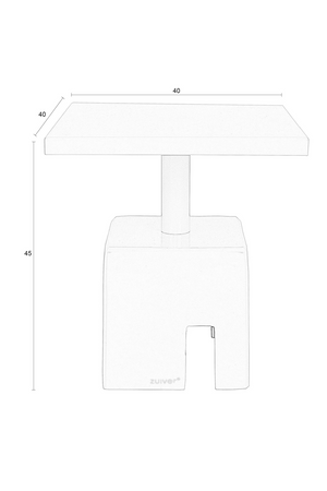 Iron Square Side Table | Zuiver Chubby | OROA.com