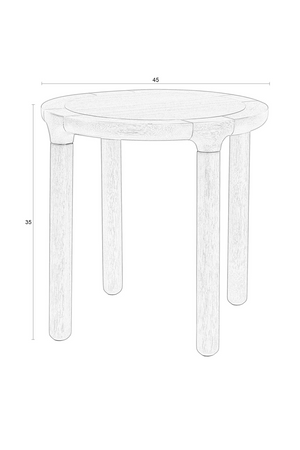 Round Oak Side Table | Zuiver Storm | OROA.com
