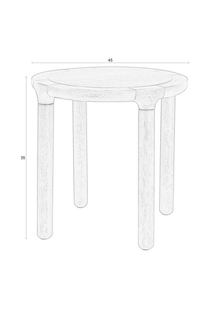 Round Oak Side Table | Zuiver Storm | OROA.com