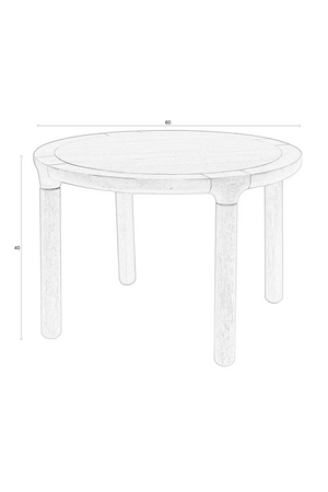 Round Wooden Coffee Table | Zuiver Storm | Oroa.com