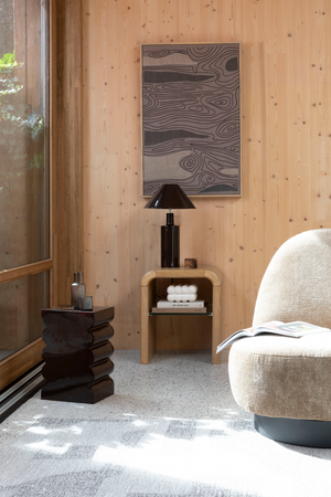 Oak Curved Side Table | Zuiver Brave | OROA.com