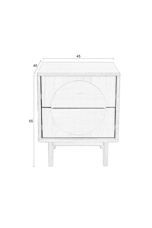 Oak Bedside Table | Zuiver Groove | OROA.com