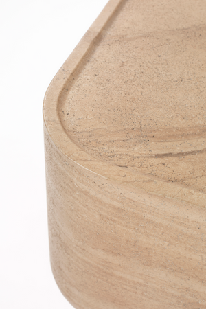 Minimalist Travertine Side Table | Zuiver Noble | OROA.com