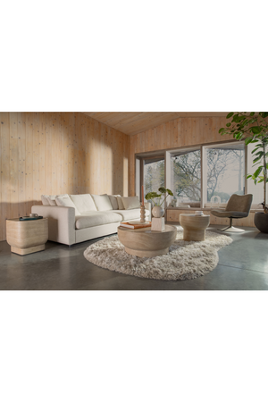 Minimalist Travertine Side Table | Zuiver Noble | OROA.com