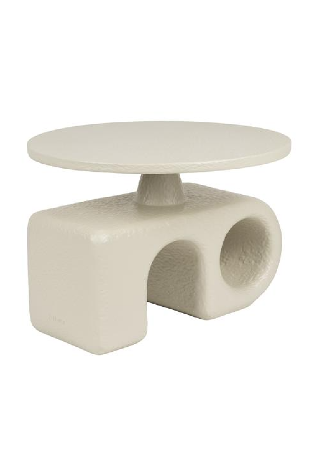 Beige Sculptural Side Table | Zuiver Hermit | OROA.com