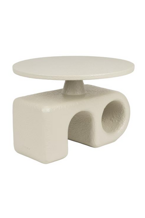 Beige Sculptural Side Table | Zuiver Hermit | OROA.com