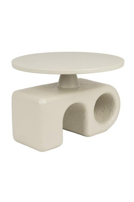 Beige Sculptural Side Table | Zuiver Hermit | OROA.com