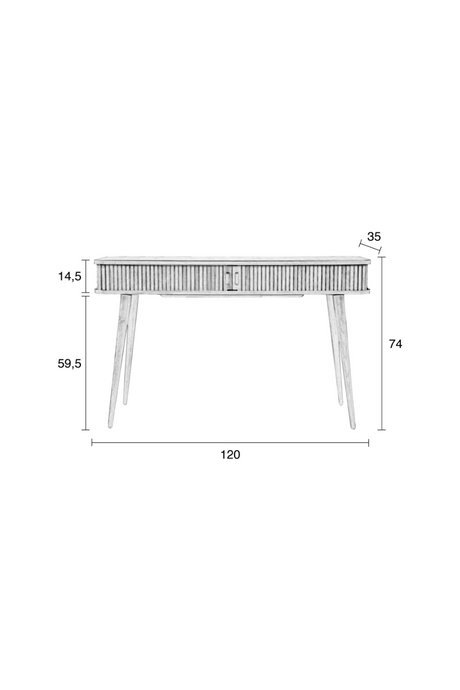Ash Wood Console Table | Zuiver Barbier | Oroa.com