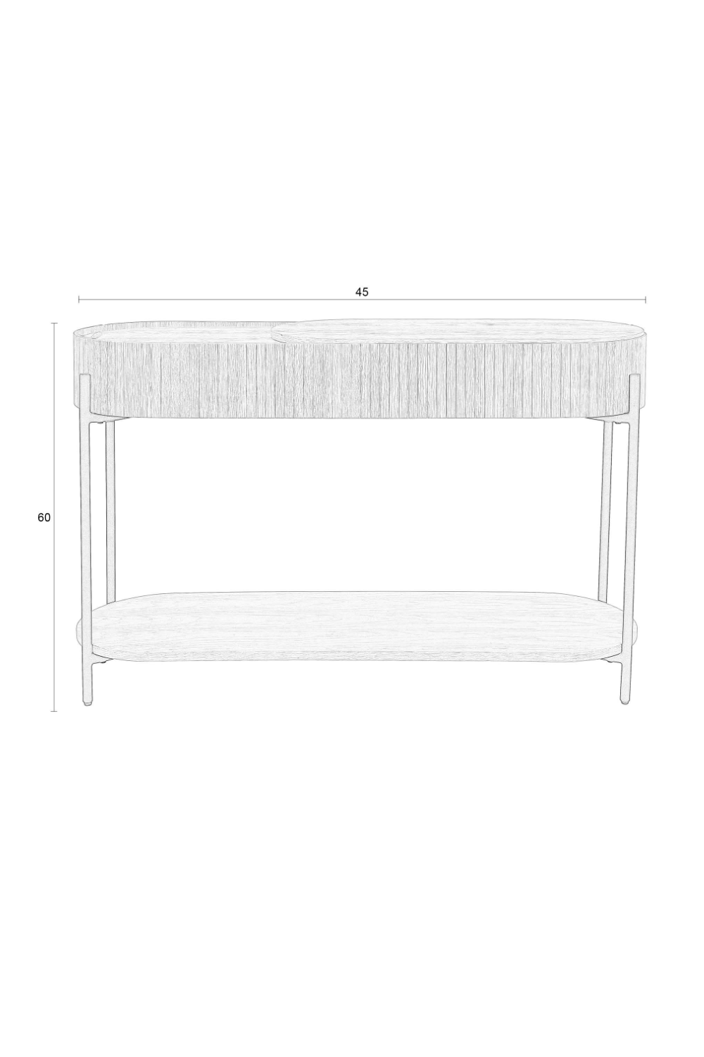 Oblong Oak Console Table | Zuiver Slides | OROA.com