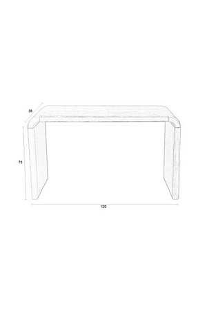 Oak Curved Console Table | Zuiver Brave | OROA.com