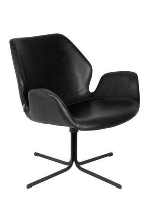 Leather Swivel Lounge Chair | Zuiver Nikki | Oroa.com