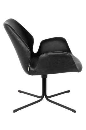 Leather Swivel Lounge Chair | Zuiver Nikki | Oroa.com