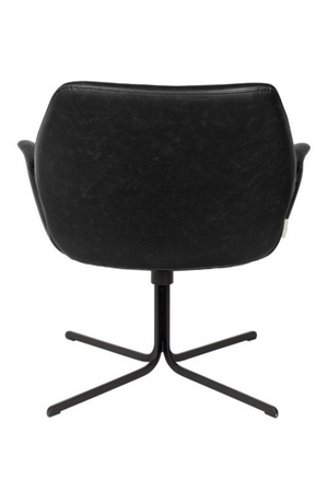 Leather Swivel Lounge Chair | Zuiver Nikki | Oroa.com