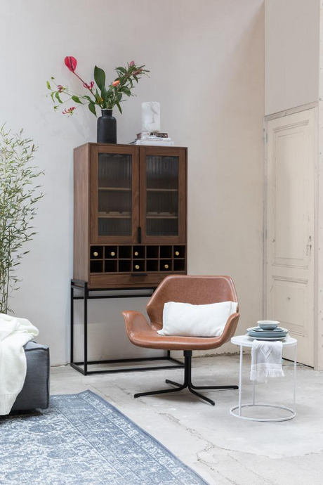   Leather Swivel Lounge Chair | Oroa.com