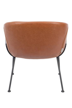 Baseball-Stitched Leather Lounge Chair | Zuiver Feston | Oroa.com