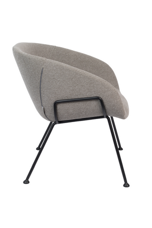 Gray Upholstered Lounge Chair | Zuiver Feston | OROA.com