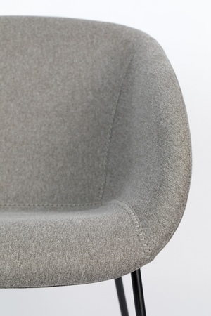 Gray Upholstered Lounge Chair | Zuiver Feston | OROA.com