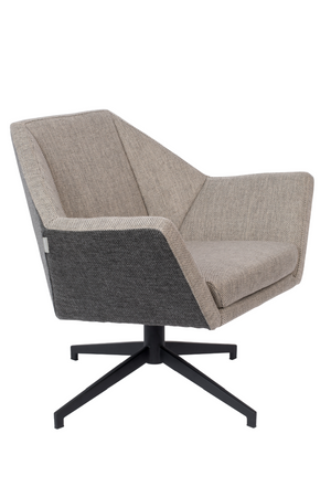 Gray Upholstered Lounge Chair | Zuiver Uncle Jesse | OROA.com