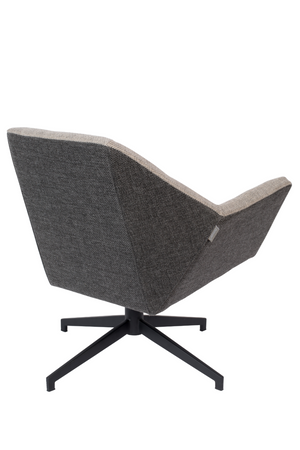 Gray Upholstered Lounge Chair | Zuiver Uncle Jesse | OROA.com