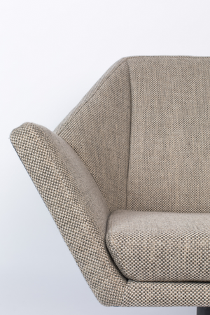 Gray Upholstered Lounge Chair | Zuiver Uncle Jesse | OROA.com