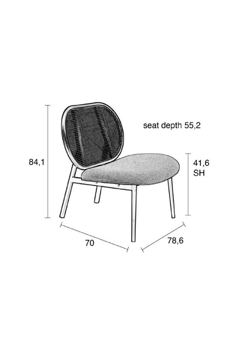 Webbed Back Lounge Chair | Zuiver Spike | Oroa.com