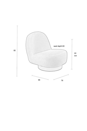Round Modern Lounge Chair | Zuiver Eden | OROA.com