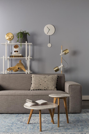 Gray Upholstered 2.5-Seater Sofa | Zuiver Bor | OROA.com