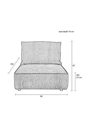 Beige Upholstered Sofa | Zuiver Hunter | OROA.com