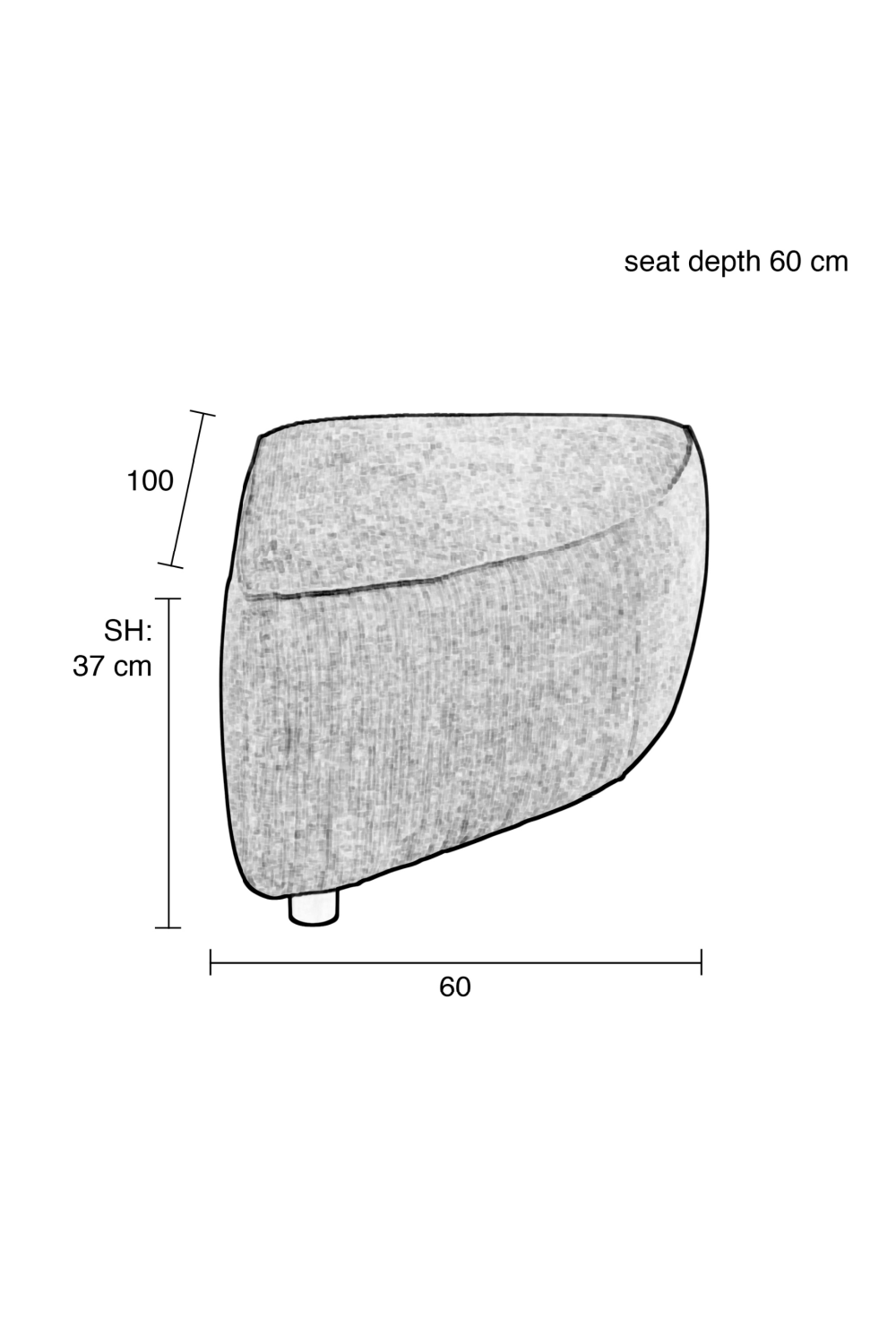 Beige Upholstered Sofa | Zuiver Hunter | OROA.com