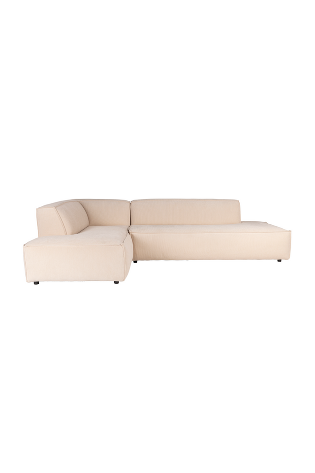 Cream Ribcord Sectional Sofa | Zuiver Fat Freddy | OROA.com