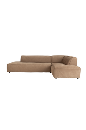 Brown Ribcord Sectional Sofa | Zuiver Fat Freddy | OROA.com