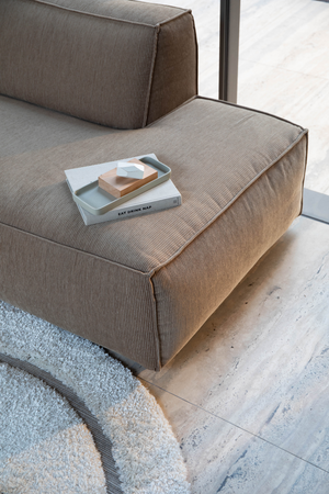 Brown Ribcord Sectional Sofa | Zuiver Fat Freddy | OROA.com