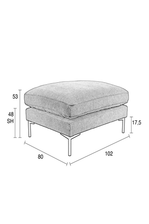 Modern Minimalist Ottoman | Zuiver Summer | Oroa.com