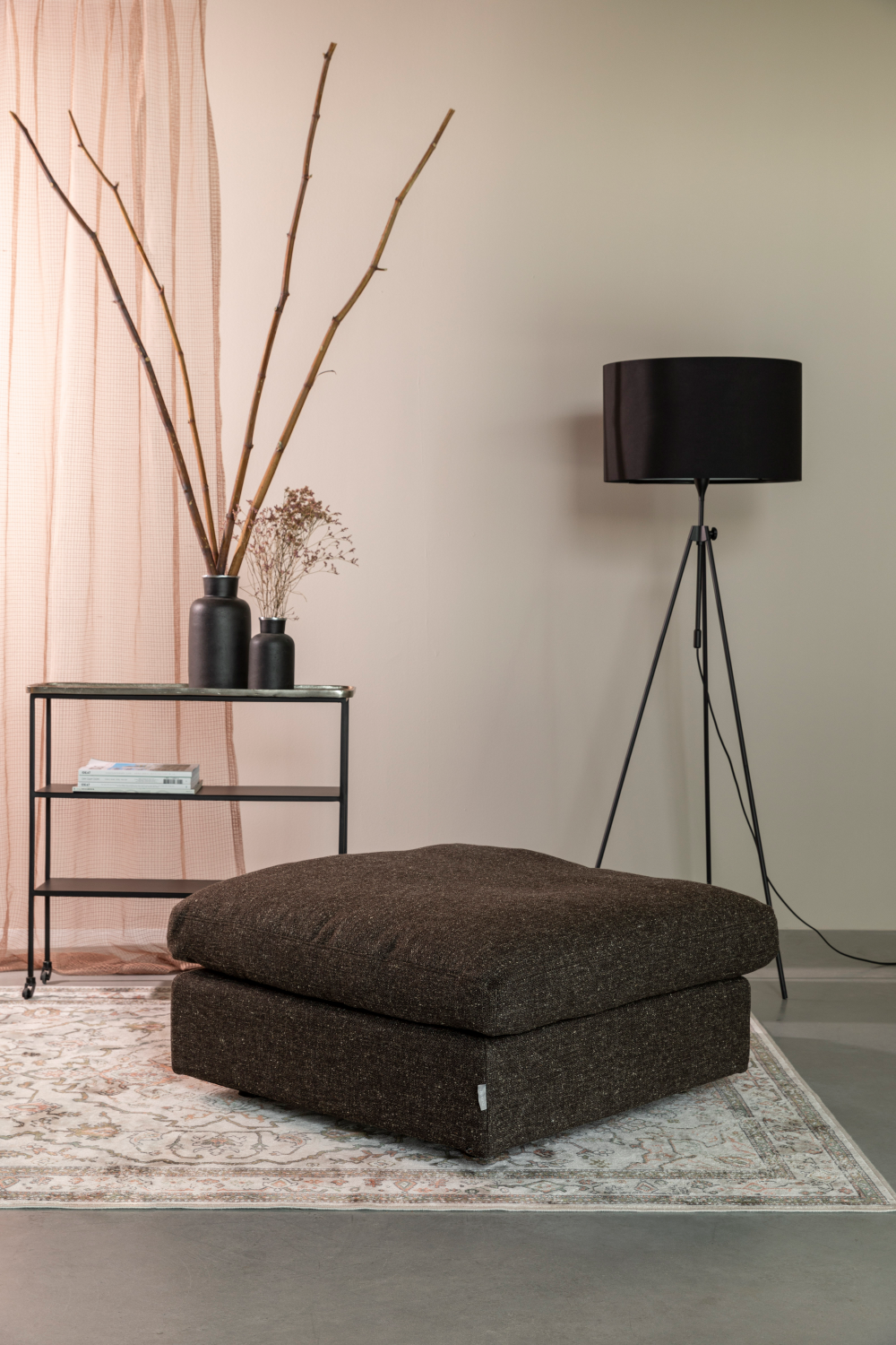 Square Upholstered Hocker | Zuiver Sense | OROA.com