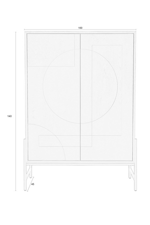 Beige Oak Modern Cabinet | Zuiver Faces | OROA.com