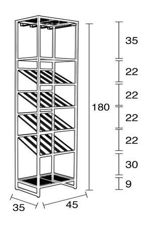 Black Wine Cabinet S | Zuiver | OROA | OROA.com
